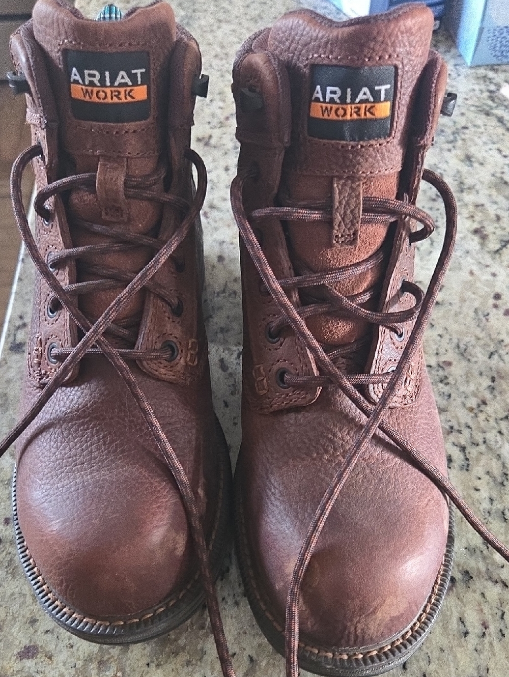 Ariat Work Composite Toe Static Dissipative Safety Boots Women's 8C Brown Leathe